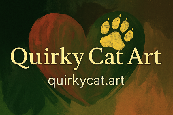 Quirky cat art